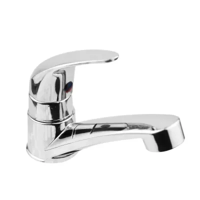 Llave Individual En Abs Para Lavamanos Yarden Color Cromado