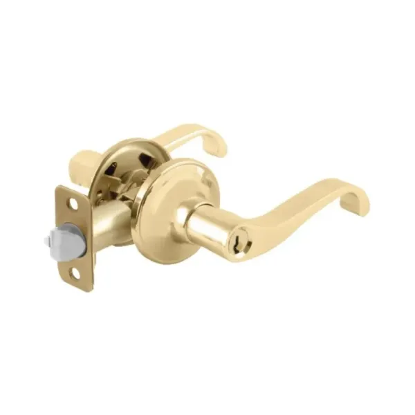 Chapa Para Baño De Manija Curva Topforge Latón Brillante (PF0069)