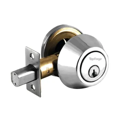 Cerradura De Seguridad Con Llave Topforge Cromo Mate