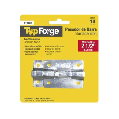 Pasador Robusto Metálico 2.1/2' Topforge Cromado