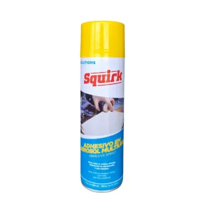 Adhesivo Pegante Aerosol Multiusos 500ml Squirk Transparente