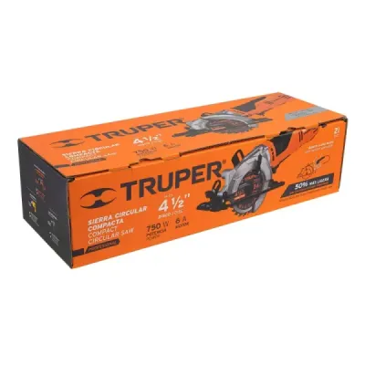 Sierra Circular Compacta De 4.1/2", 750 W, Uso Profesional Truper