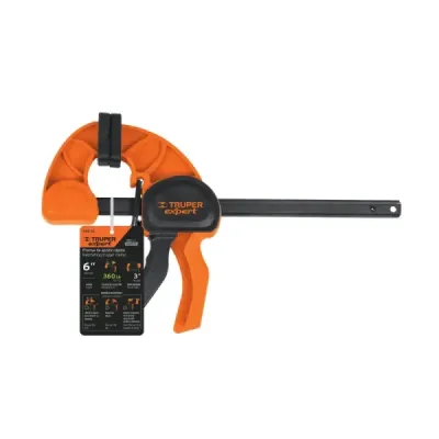 Prensa De Ajuste Rápido 6", Largo 14", Capacidad 165 Kg Truper