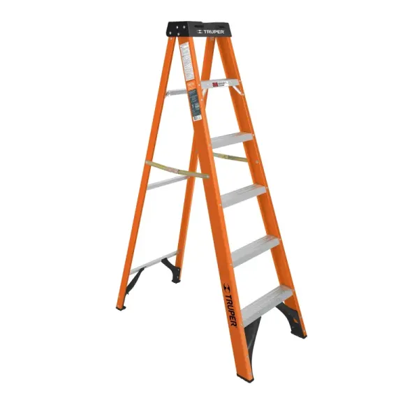 Escalera Tipo Tijera 5 Peldaños, Tipo 2 En Fibra De Vidrio Truper (EST-25FV - 100225)