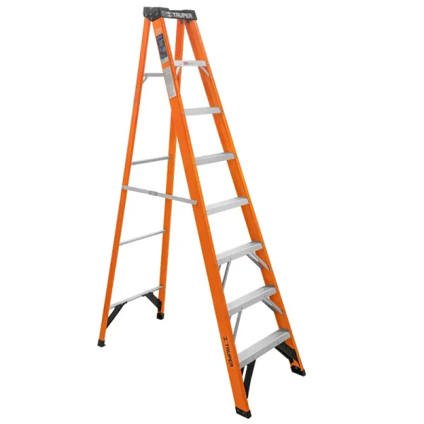 Escalera Tipo Tijera 7 Peldaños, Tipo 2 En Fibra De Vidrio Truper (EST-27FV - 100227)