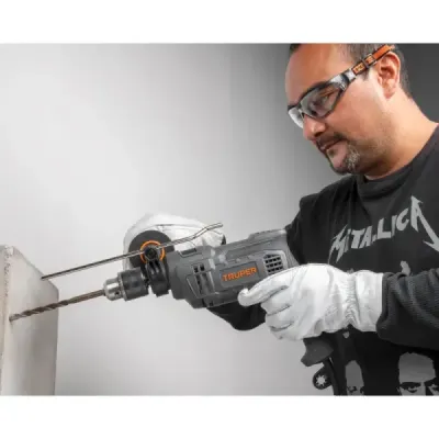 Combo Taladro Percutor + 6 Brocas + Gafas De Seguridad Truper