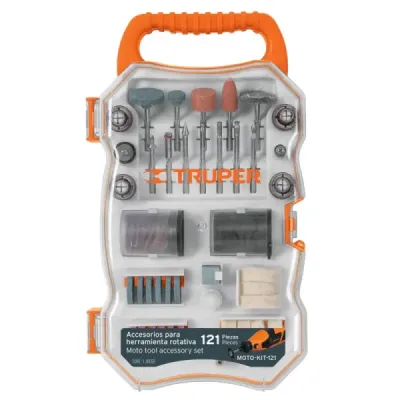 Kit 121 Accesorios Dremel Rotativo Mototool Truper Estuche