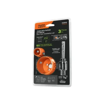 Juego Para Instalar Cerraduras De 3 Piezas Uso Industrial Truper