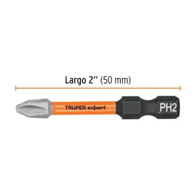 Juego De 5 Puntas De Impacto Estrella Ph2 De 2" Zanco 1/4" Truper