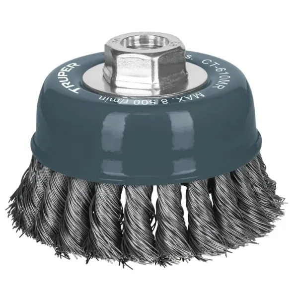 Grata Copa De Alambre Trenzado Fino De 4", Multi Rosca Truper (CT-610MR - 100852)