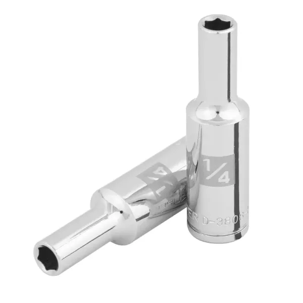 Copa Estándar Larga 1/4" De 6 Puntas, Cuadrante De 3/8" Truper (D-3808-HL - 100919)