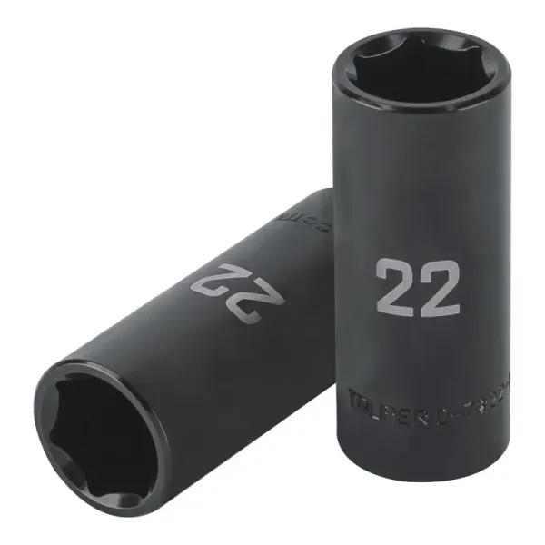 Copa Larga De Impacto 6 Puntas De 22 Mm Cuadrante 1/2" Truper (D-7322-ML - 100921)