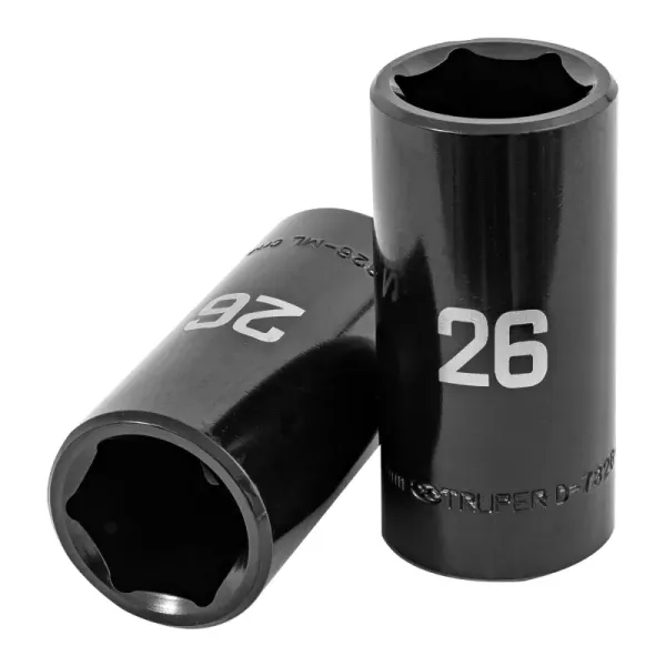 Copa Larga De Impacto 6 Puntas De 26 Mm Cuadrante 1/2" Truper (D-7326-ML - 100925)