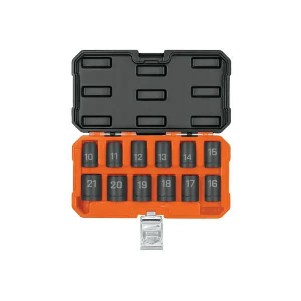 Juego De 12 Copas De Impacto Estándar Métricas 6 Puntas Truper (JDI-1/2X12M - 100944)