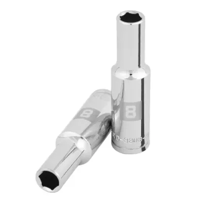 Copa Estándar Larga 8 Mm De 6 Puntas, Cuadrante De 3/8" Truper