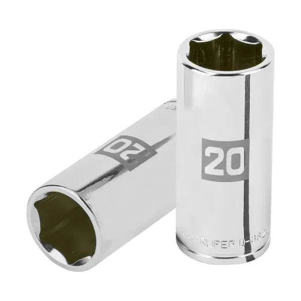Copa Estándar Larga 20 Mm De 6 Puntas, Cuadrante De 3/8" Truper (D-3820-HM-L - 100995)