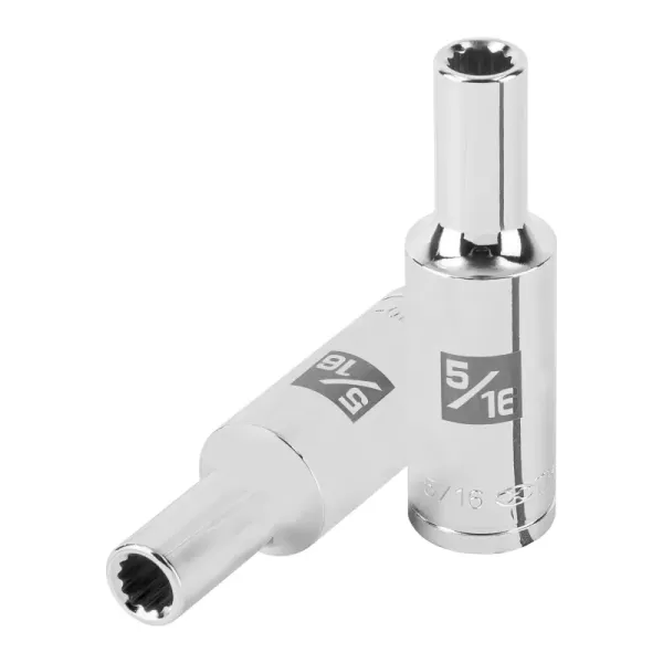 Copa Estándar Larga 5/16" De 12 Puntas, Cuadrante De 1/2" Truper (D-1210-EL - 101001)