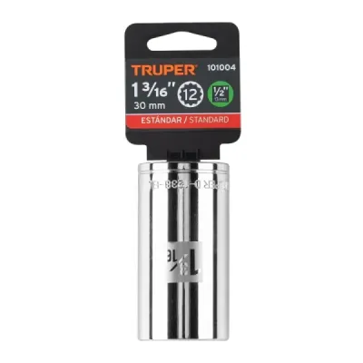 Copa Estándar Larga 1.31/6" De 12 Puntas, Cuadrante De 1/2" Truper
