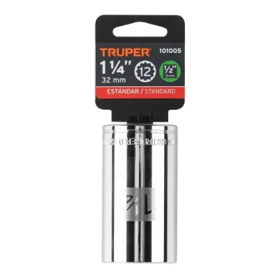Copa Estándar Larga 1.1/4" De 12 Puntas, Cuadrante De 1/2" Truper