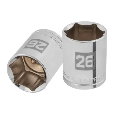 Copa Estándar 26 Mm De 6 Puntas, Cuadrante De 1/2" Truper