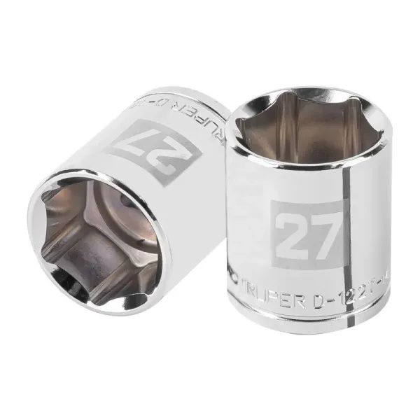 Copa Estándar 27 Mm De 6 Puntas, Cuadrante De 1/2" Truper (D-1227-M - 101007)