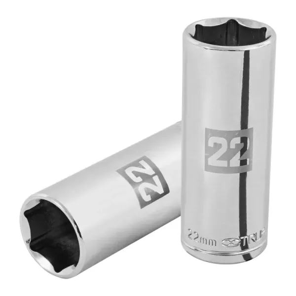 Copa Estándar Larga 22 Mm De 6 Puntas, Cuadrante De 1/2" Truper (D-1222-ML - 101010)