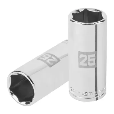 Copa Estándar Larga 25 Mm De 6 Puntas, Cuadrante De 1/2" Truper