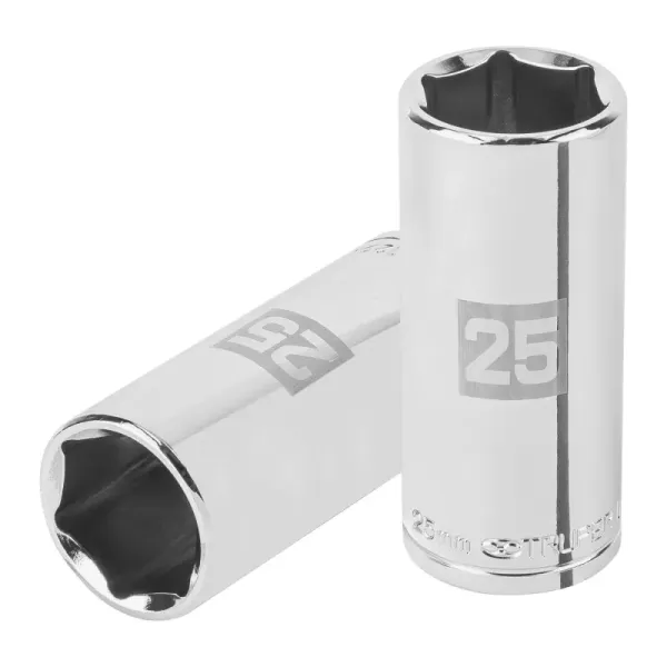 Copa Estándar Larga 25 Mm De 6 Puntas, Cuadrante De 1/2" Truper (D-1225-ML - 101013)