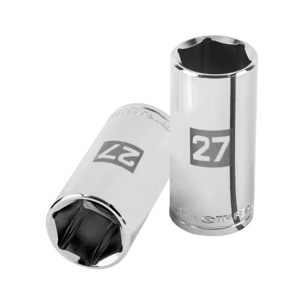 Copa Estándar Larga 27 Mm De 6 Puntas, Cuadrante De 1/2" Truper (D-1227-ML - 101015)
