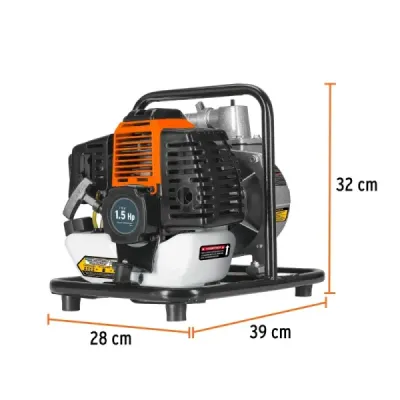 Motobomba A Gasolina 1.1/2 Hp, 100 L/Min De 1", Autocebante Truper
