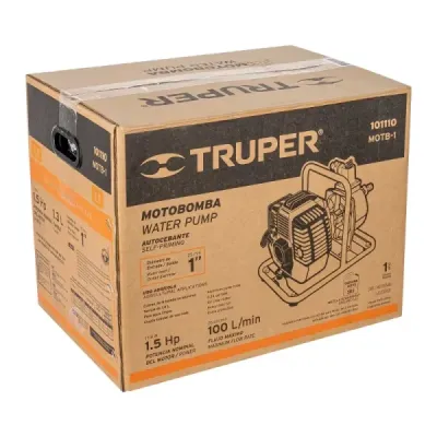Motobomba A Gasolina 1.1/2 Hp, 100 L/Min De 1", Autocebante Truper