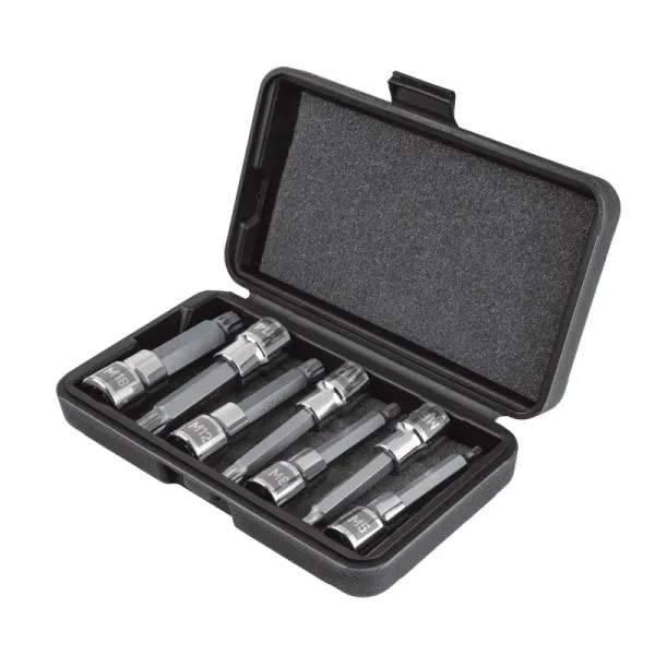 Juego De 7 Copas Largas Spline, Cuadrante 1/2" Profesional Truper (JD-1/2X7-BL - 101306)