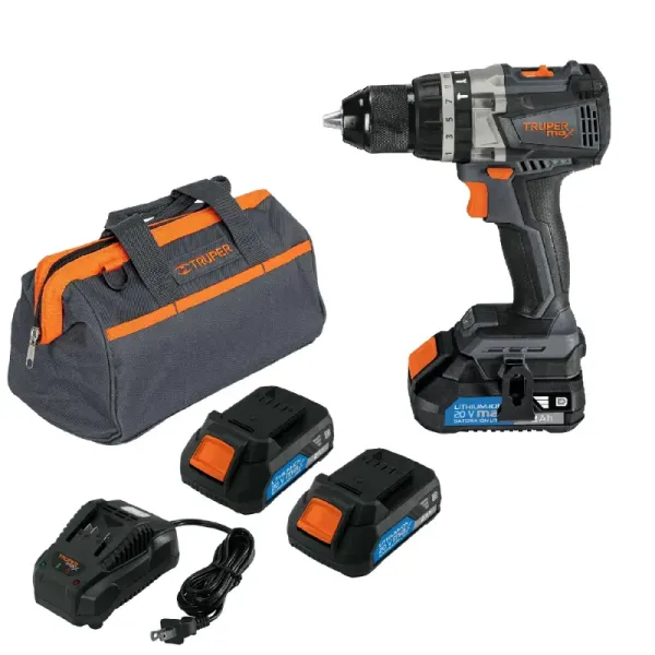 Taladro Percutor Inalámbrico De 1/2", 20 V Y Torque 39 Nm Truper (MAX-20R - 101453)