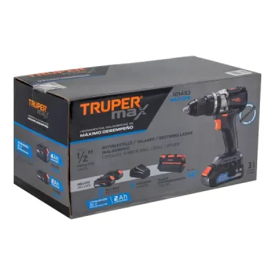 Taladro Percutor Inalámbrico De 1/2", 20 V Y Torque 39 Nm Truper