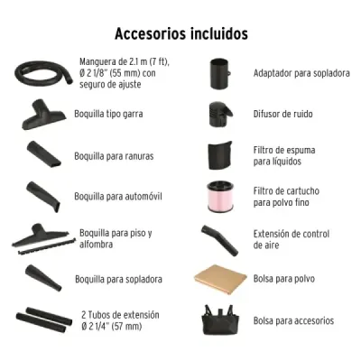 Aspiradora Sopladora 4850 W 60 L Truper Sólidos Y Líquidos