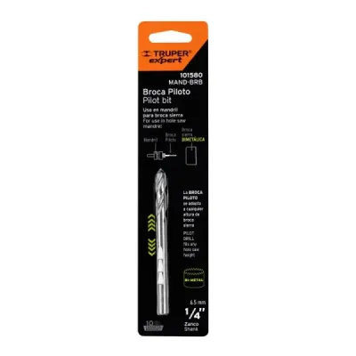 Broca Piloto 1/4" Para Mandril De Sierra Copas Bimetálicas Truper