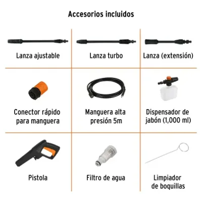 Hidrolavadora Eléctrica 1800 Psi 1500 W Truper Con Jabonera