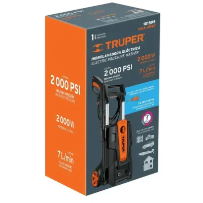 Hidrolavadora Eléctrica 2000 Psi 2000 W Truper Con Jabonera