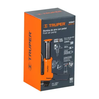 Bomba De Pedal Para Balones Bicicletas E Inflables 60 Psi Truper