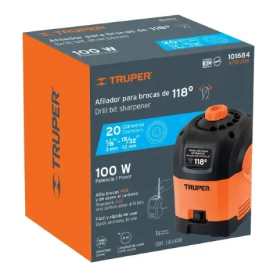 Afilador De Brocas Eléctrico 1/8' A 1/2' Truper Punta 118°
