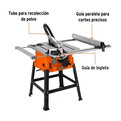 Sierra De Mesa De 10", 2.1/2 Hp Con Accesorios Incluidos Truper
