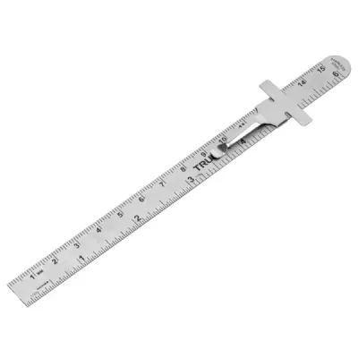 Regla De Bolsillo En Acero Inoxidable De 6" (16 Cm) Con Clip Truper