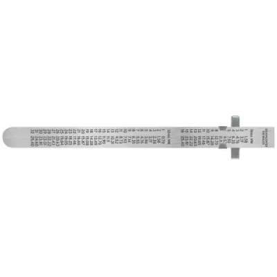 Regla De Bolsillo En Acero Inoxidable De 6" (16 Cm) Con Clip Truper