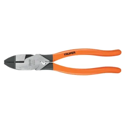 Alicate Electricista Alta Palanca 9" Ponchador De Terminal Truper