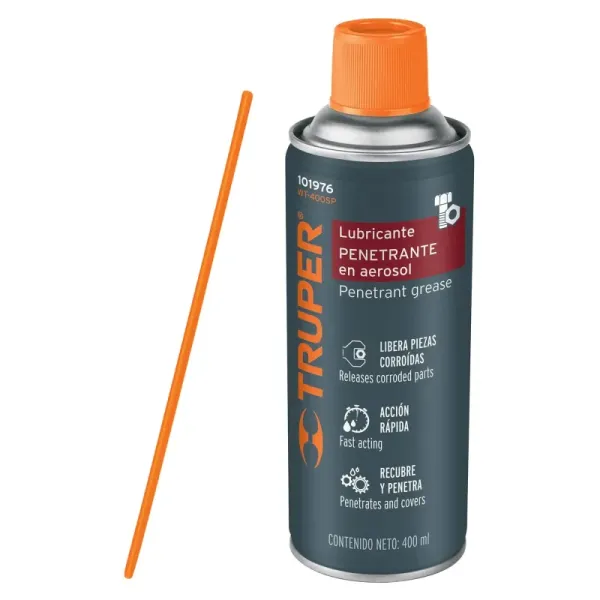 Lubricante Penetrante En Aerosol 400 Ml, Incluye Aplicador Truper (WT-400SP - 101976)