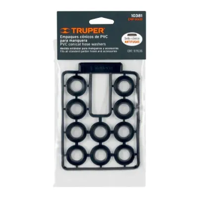 10 Empaques De Pvc Antifugas Y Goteo Para Roscas De 3/4" Truper