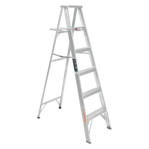 Escalera De 6 Escalones - 5 Peldaños Con Bandeja, Tipo 3 Truper (ESTA-35 - 10439)