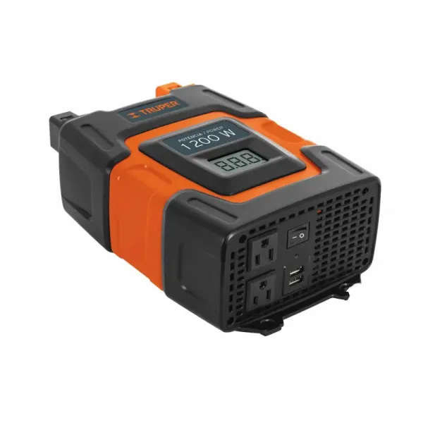 Inversor De Corriente 1200 W Para Carro Con Usb Y 2 Enchufes Truper (INCO-1000 - 10491)