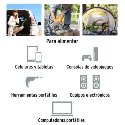 Inversor De Corriente 1500 W Para Carro Con Usb Y 2 Enchufes Truper