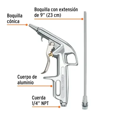 Juego De Pistola Sopleteadora Con 2 Boquillas Truper